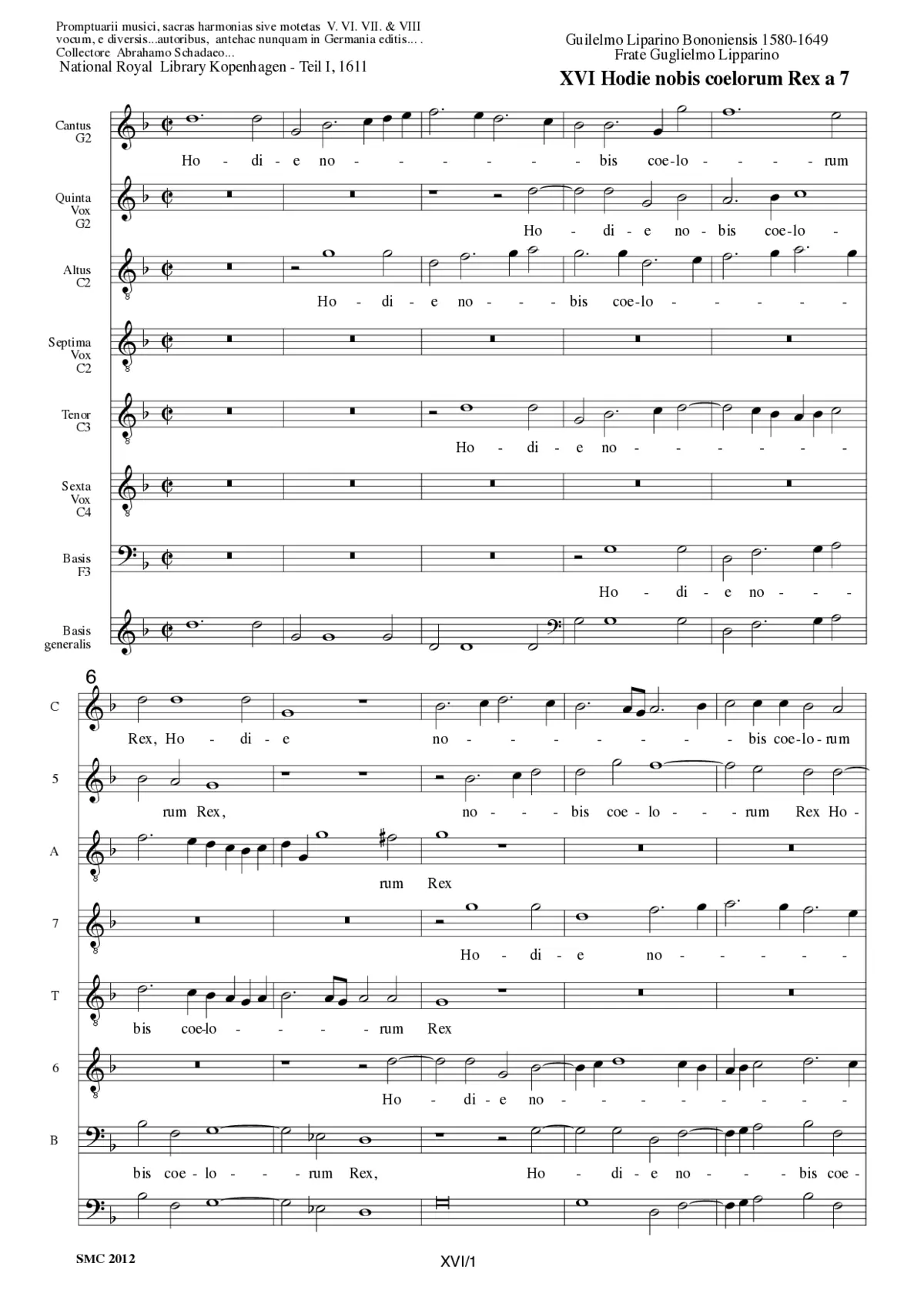 Hodie nobis coelorum rex - Page 1