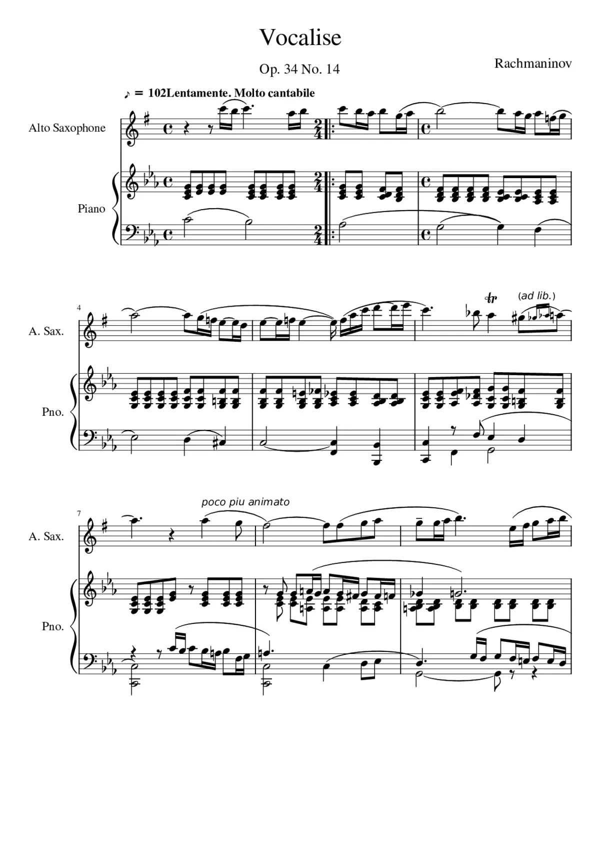 14 Romances Op.34 - Page 1