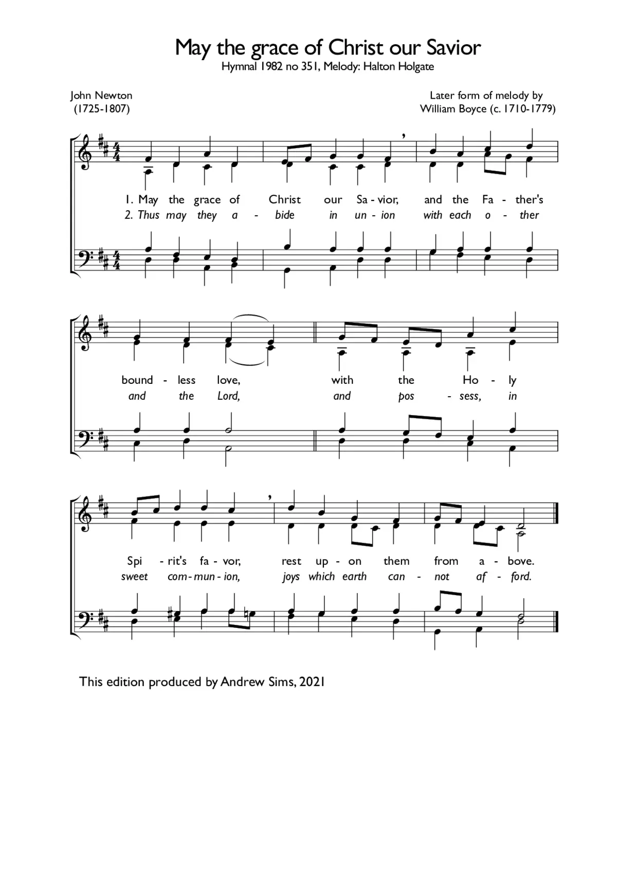 May the grace of Christ our Savior - Page 1