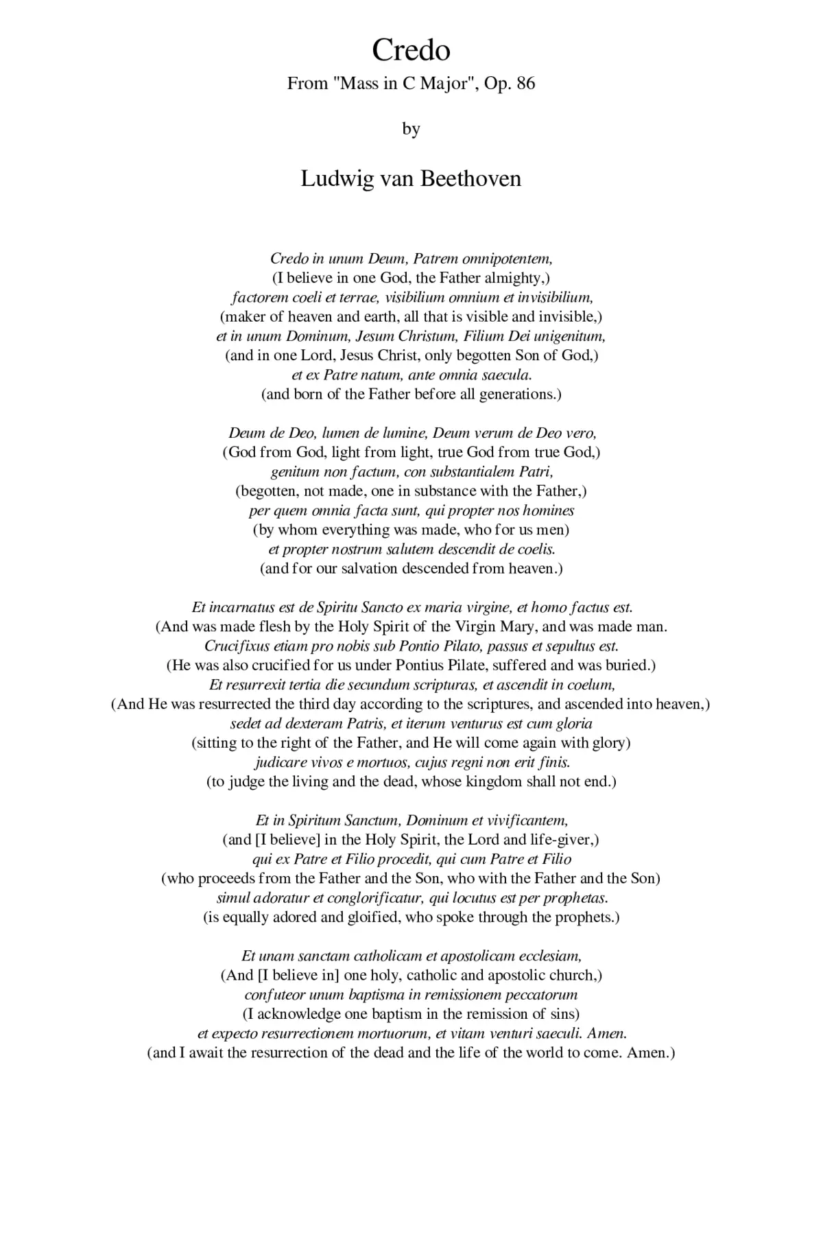 Mass in C major Op.86 - Page 1