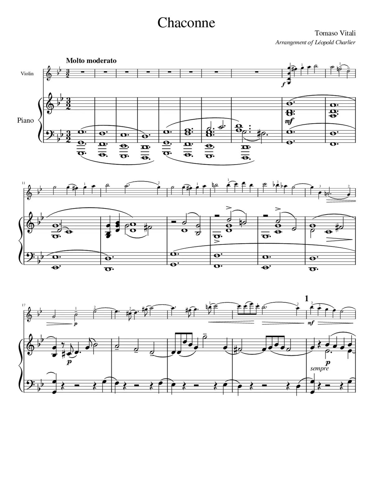 Chaconne in G minor - Page 1