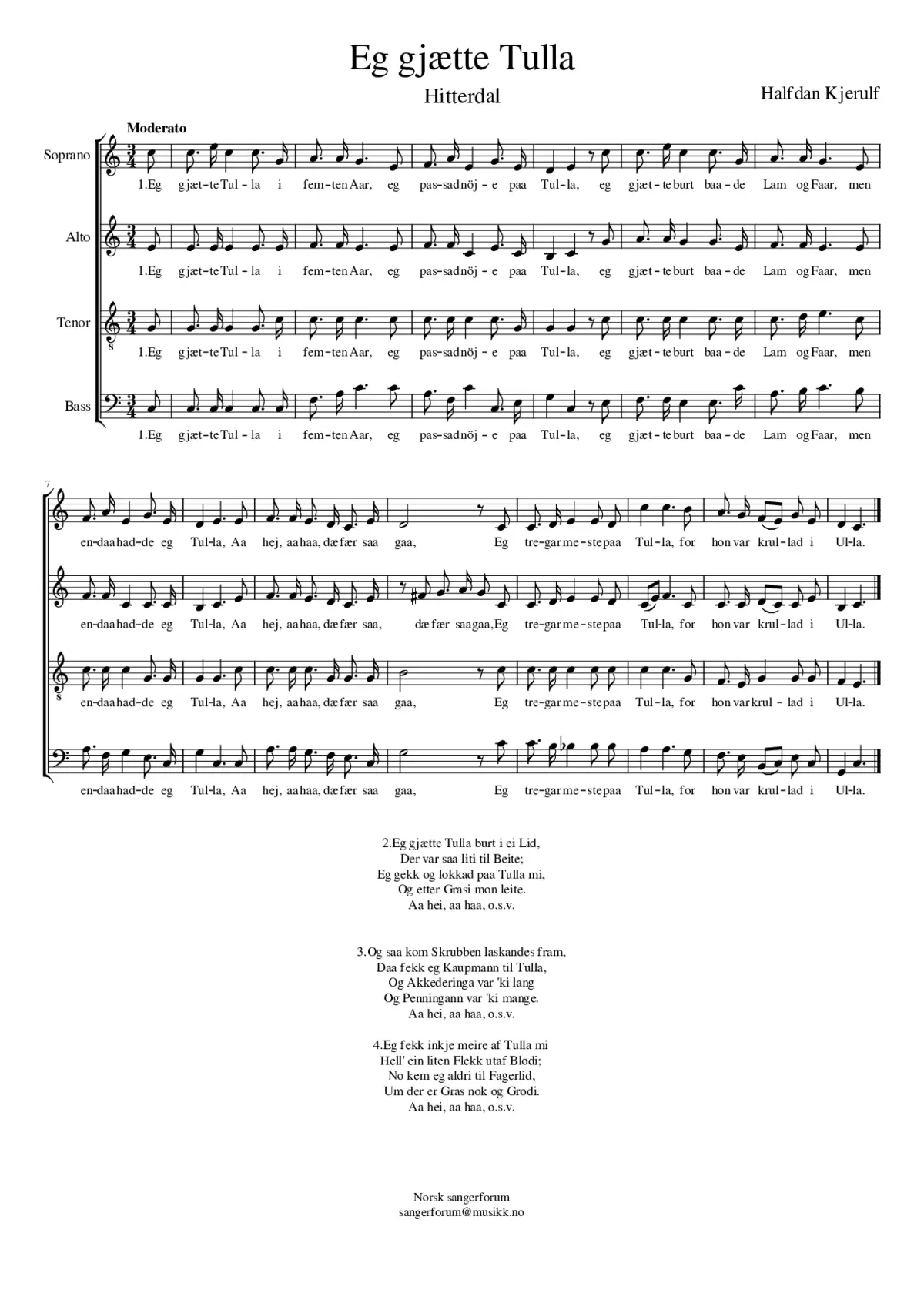 Eg gjætte Tulla - Page 1