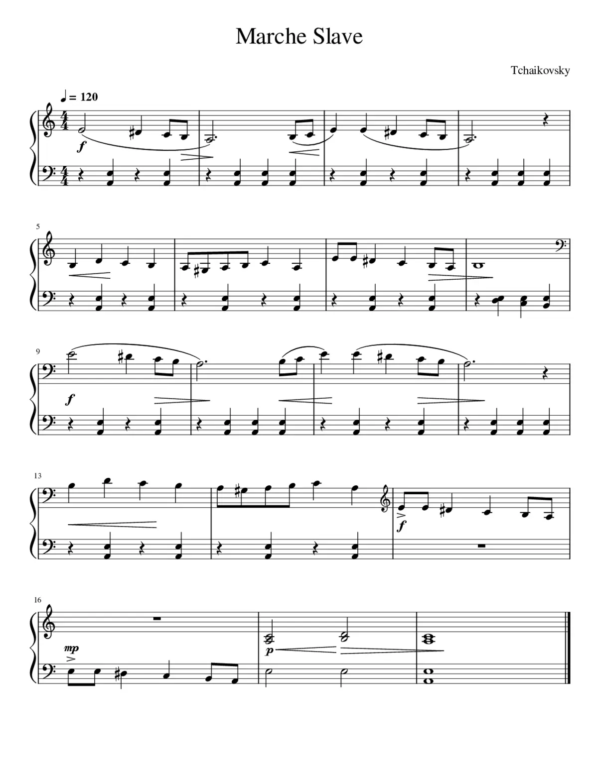 Marche Slave - Page 1