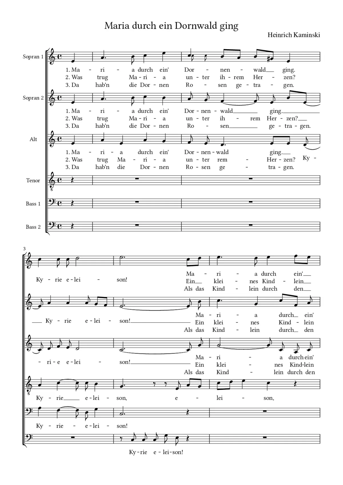 Maria durch ein Dornwald ging - Page 1