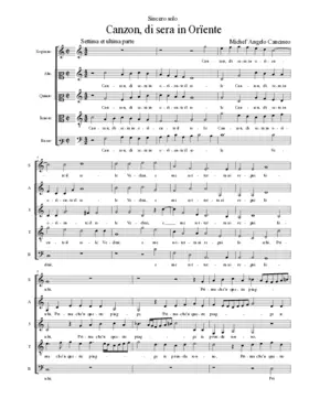 Canzon, di sera in Orïente