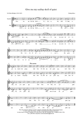 Give me my scallop shell of quiet