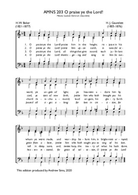 O praise ye the Lord! praise him in the height