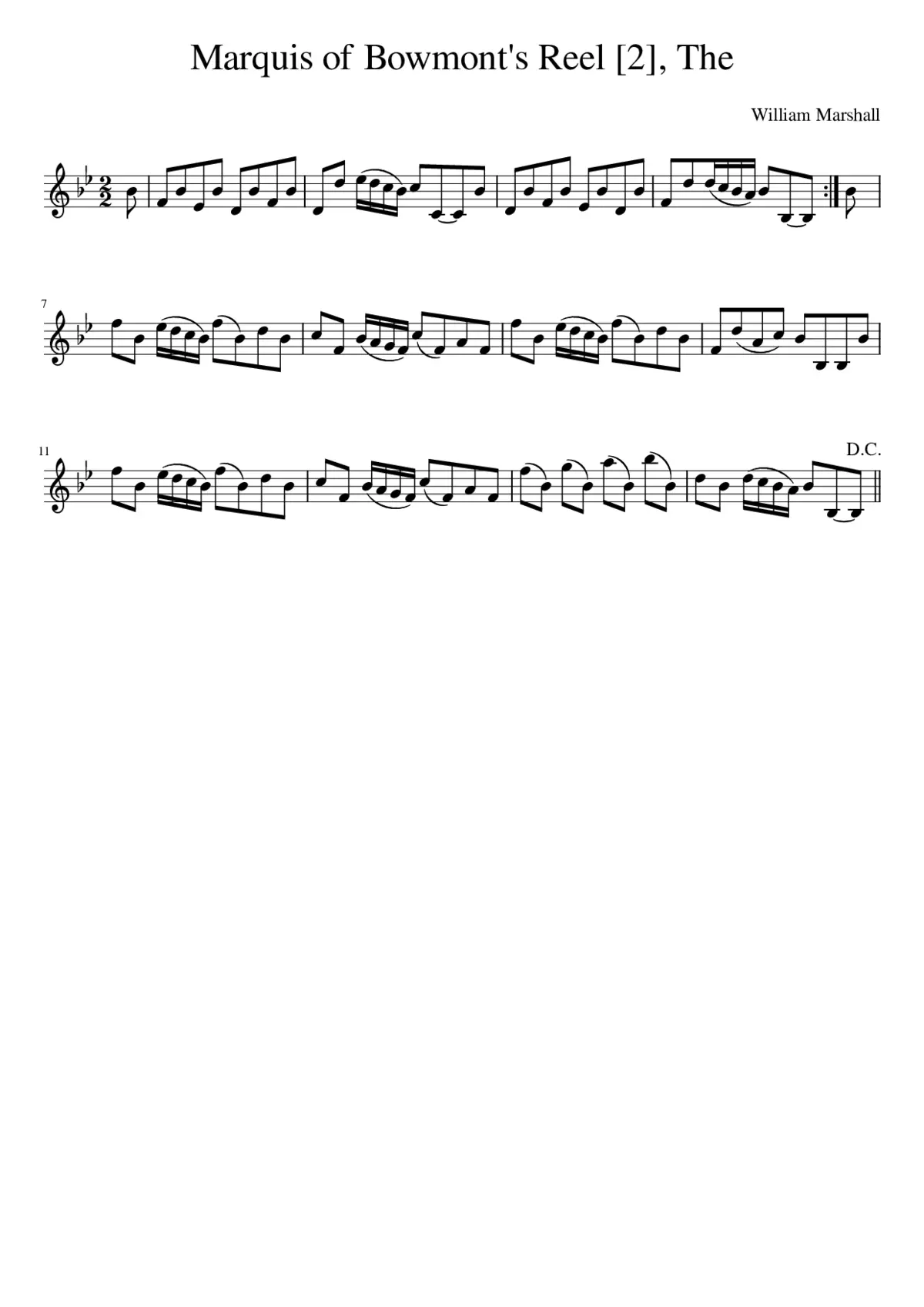 The Marquis of Bowmont's Reel - Page 1