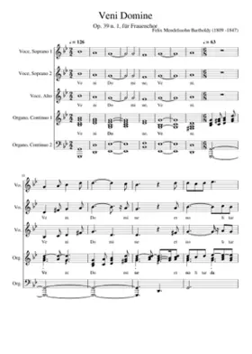 Felix Mendelssohn Bartholdy Op. 39 No. 1 Veni domine