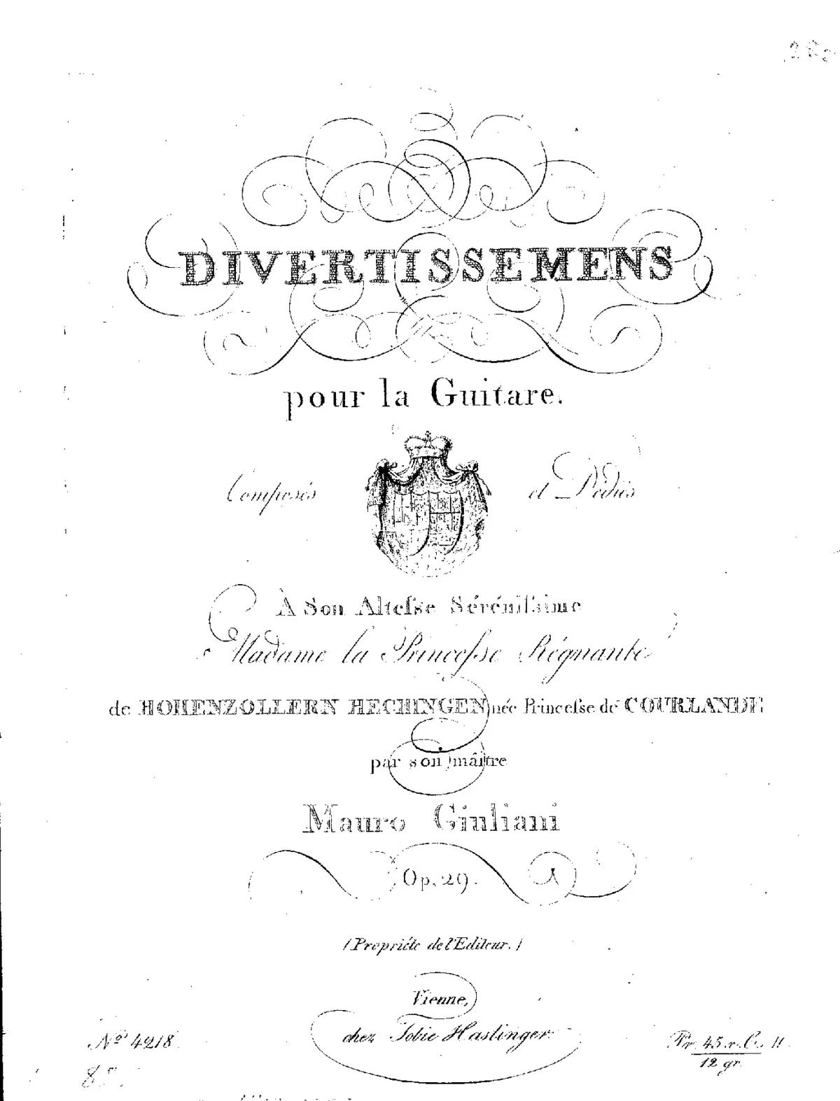 Divertimenti, Op.29 - Page 1