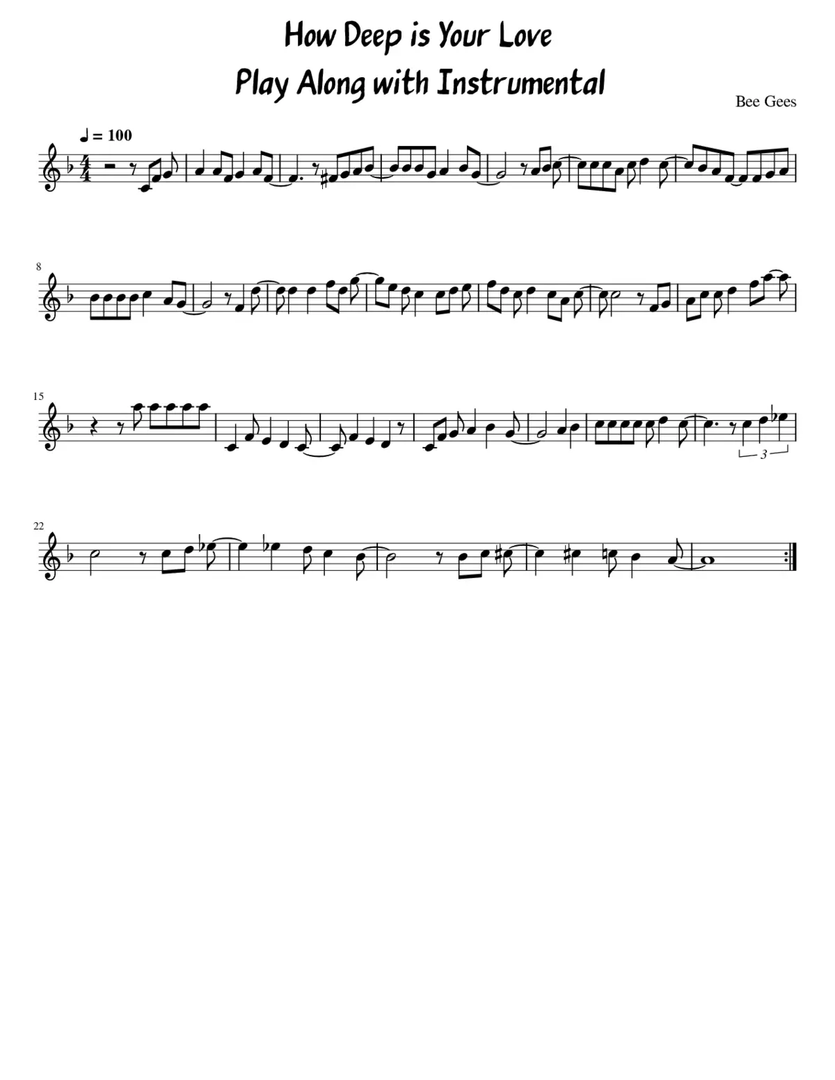 how deep is your love - Page 1