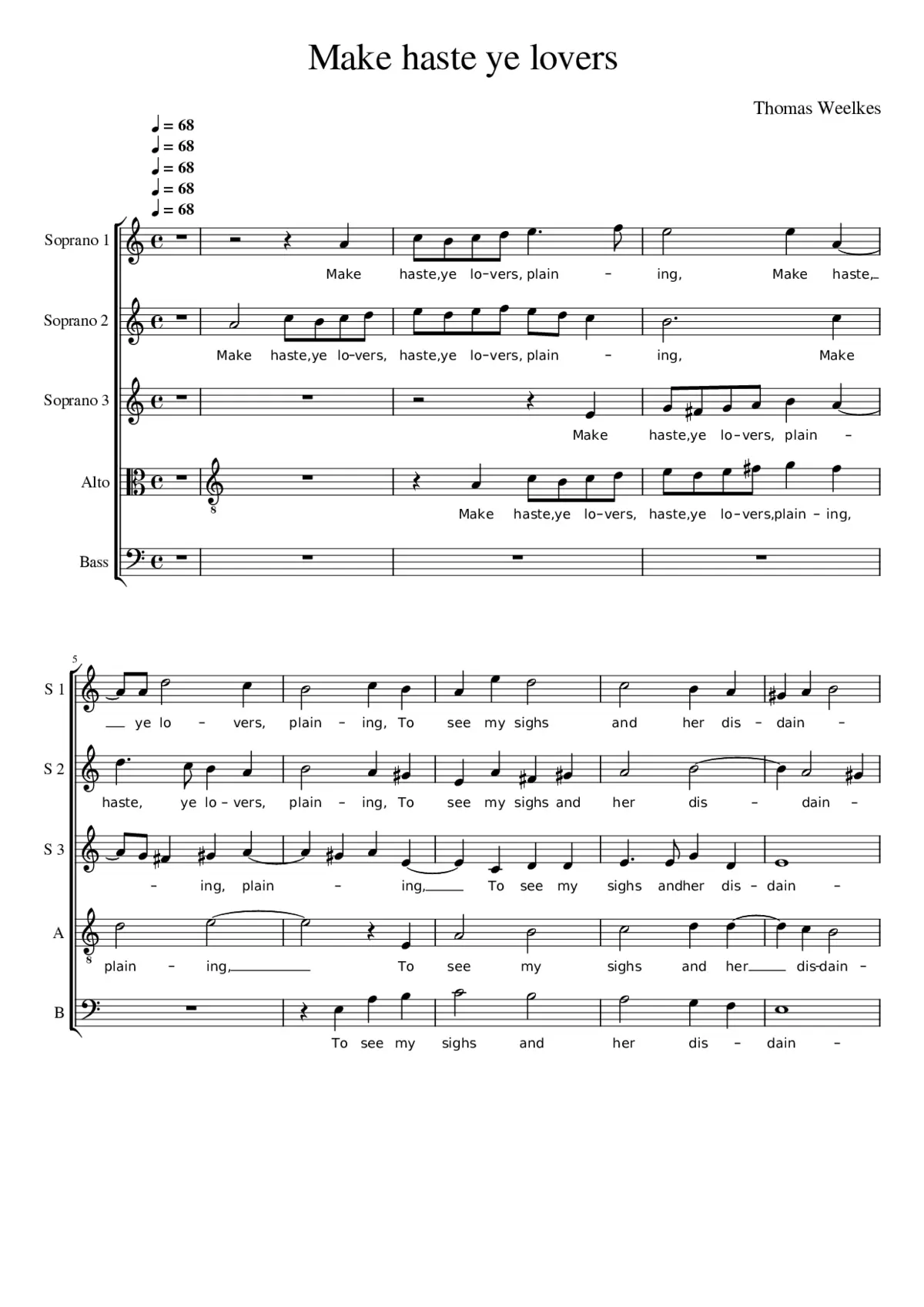 Make haste ye lovers - Page 1