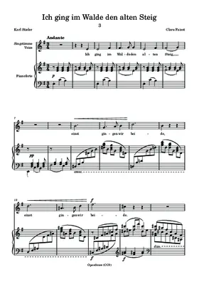 Ich ging im Walde den alten Steig