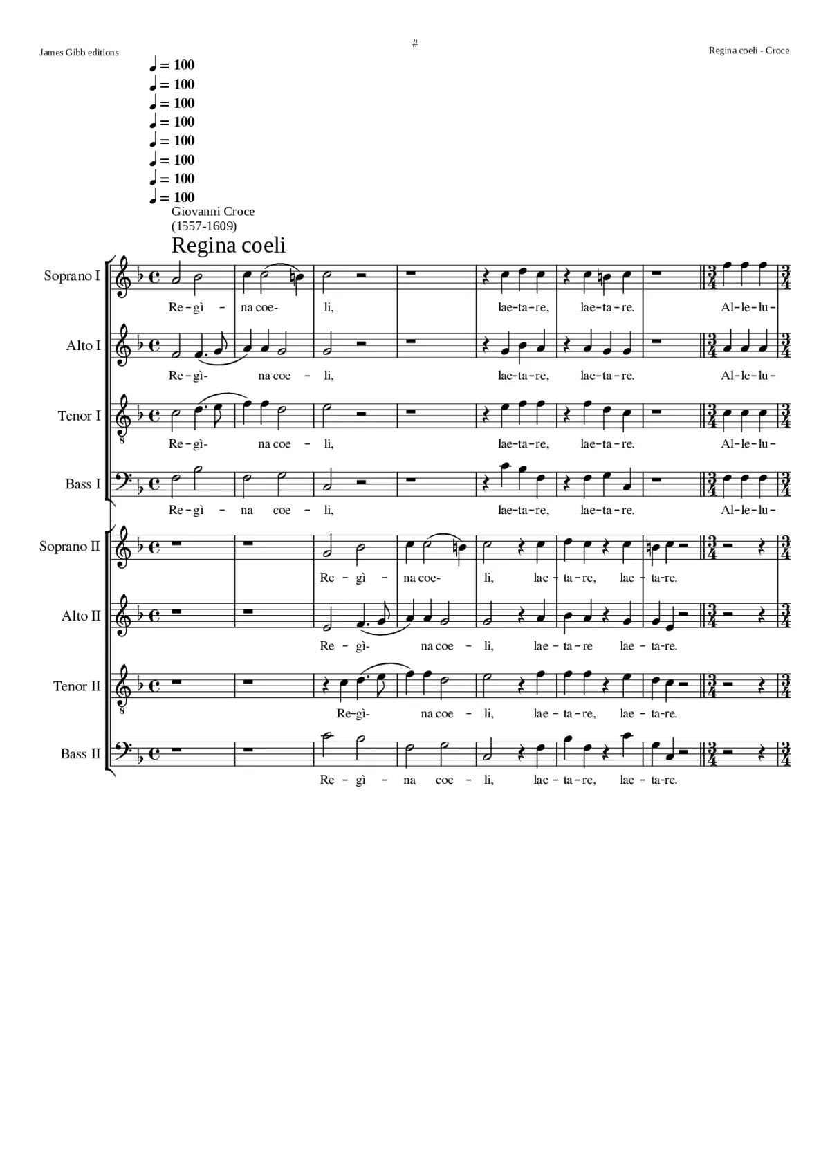 Regina Coeli - Page 1