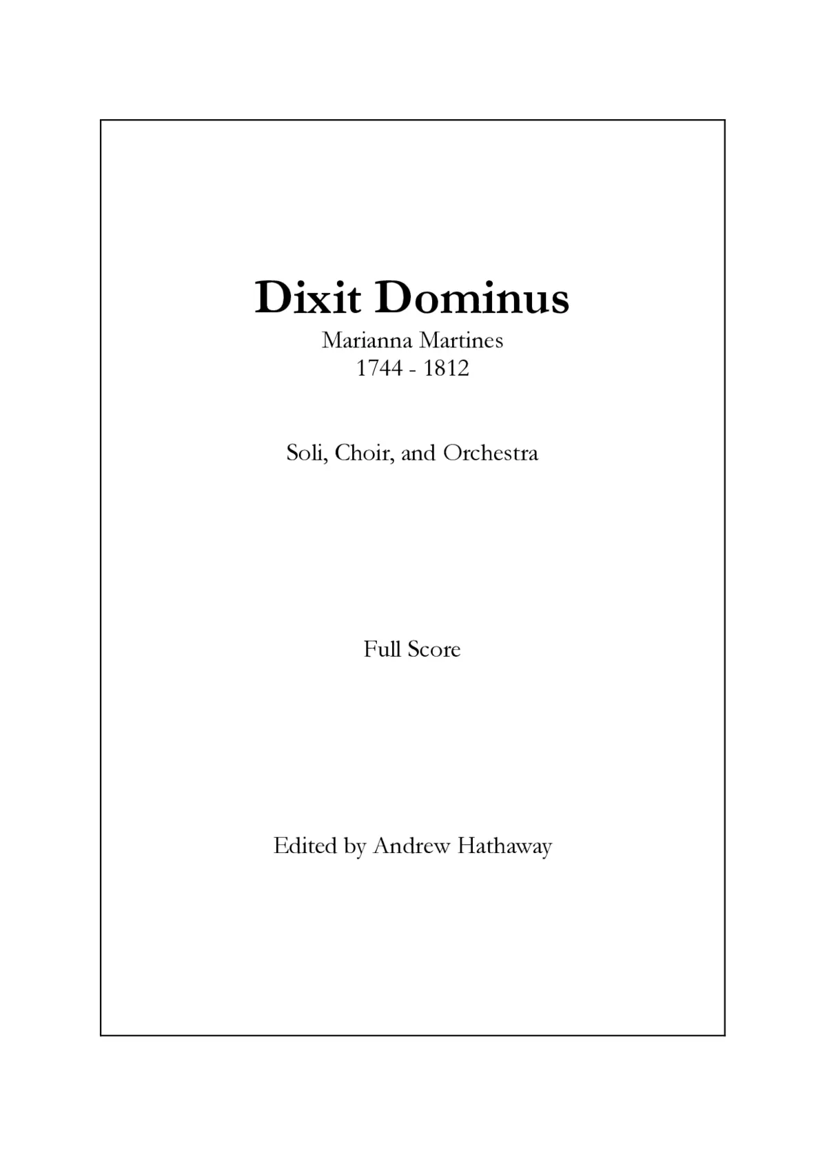 Dixit Dominus - Page 1