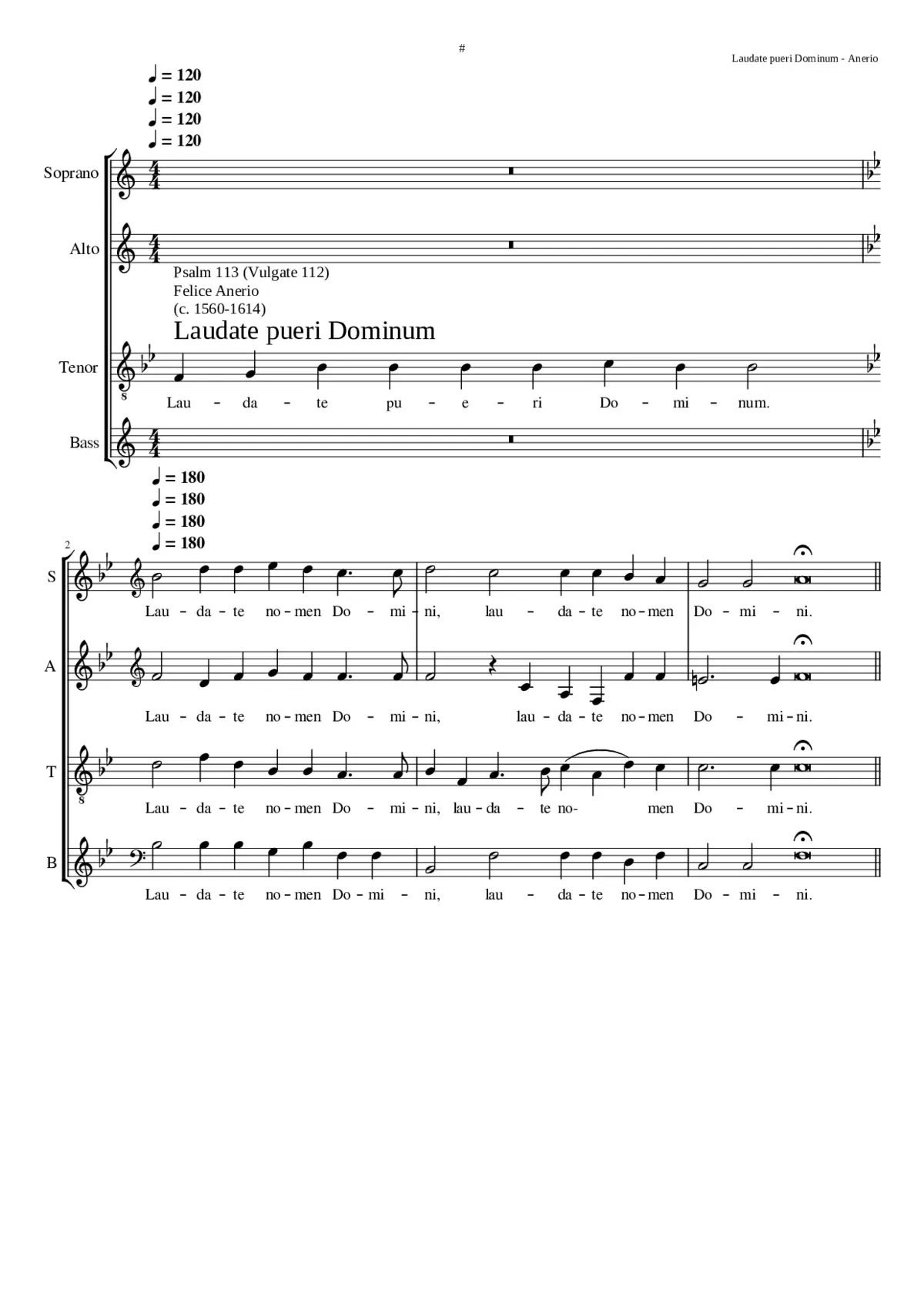 Laudate pueri Dominum - Page 1