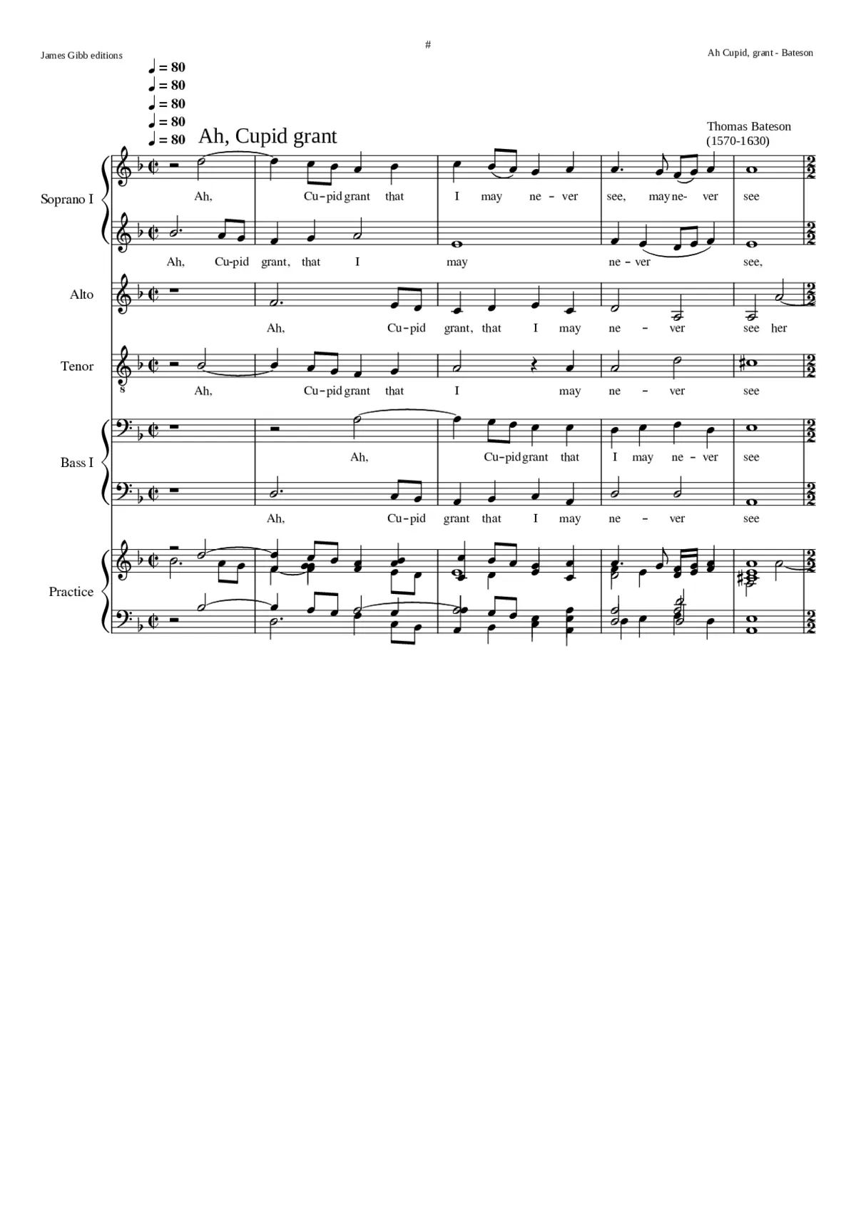 Ah Cupid grant that I may never see - Page 1