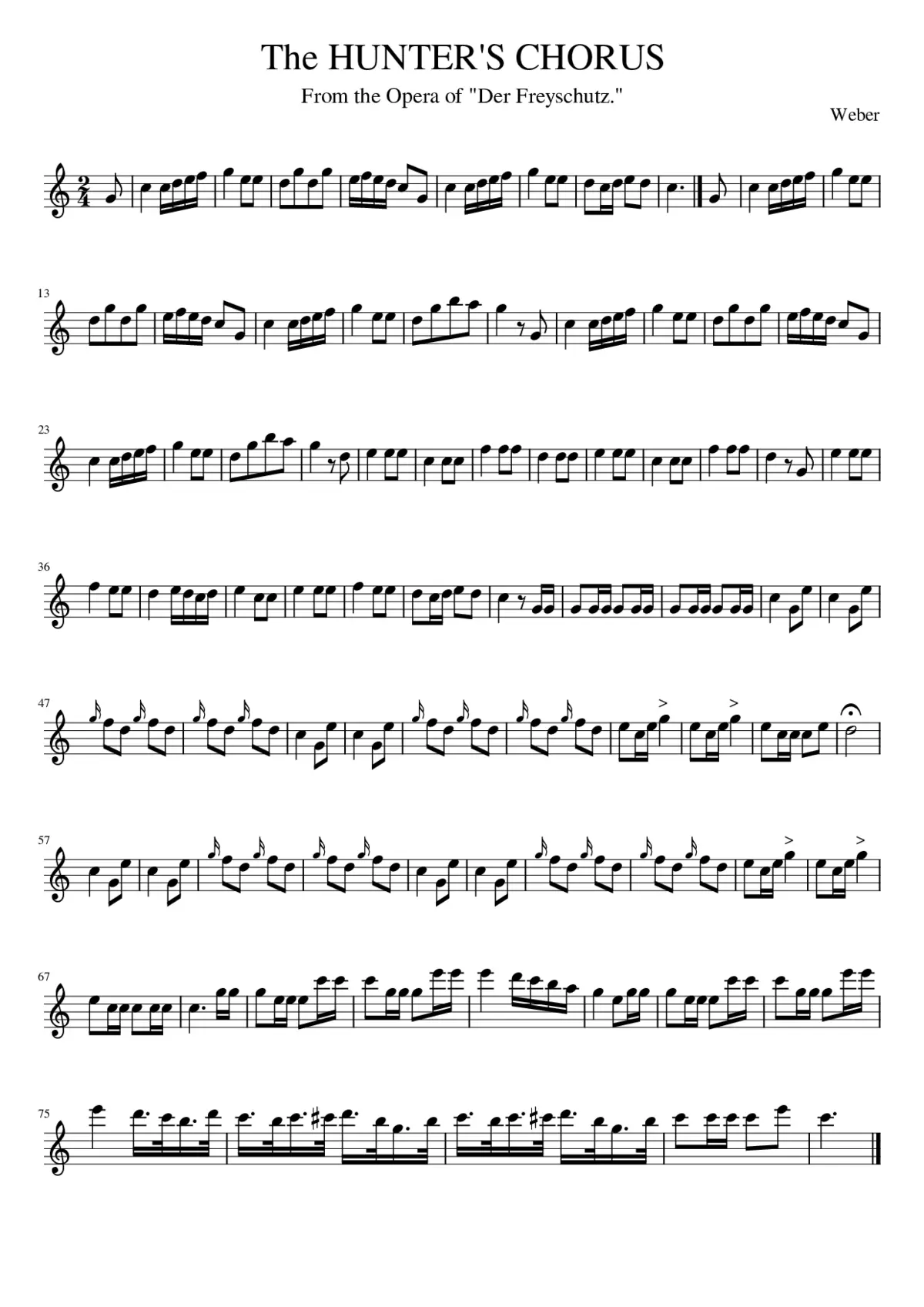 The HUNTER'S CHORUS - Page 1