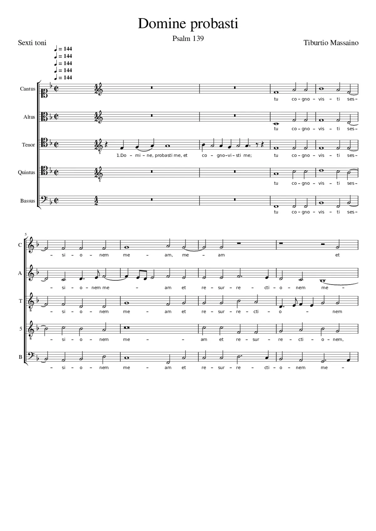 Domine probasti - Page 1