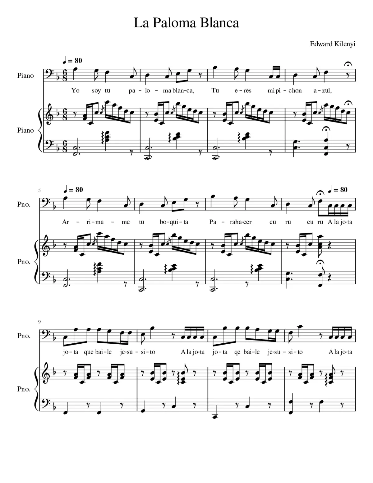 La Paloma Blanca - Page 1