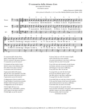 O vezzosetta dalle chiome d'oro