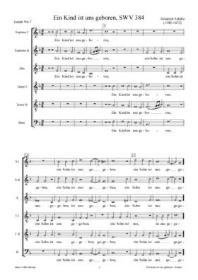 Ein Kind ist uns geboren, SWV 384