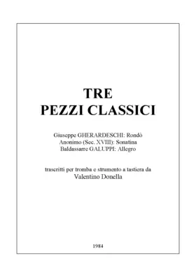 Tre pezzi classici trascritti per tromba e strumento a tastiera