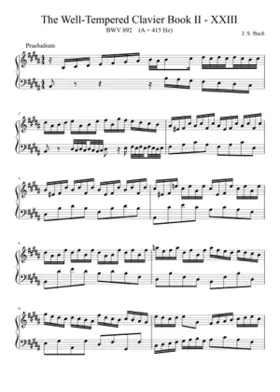 Prelude and Fugue in B major BWV 892