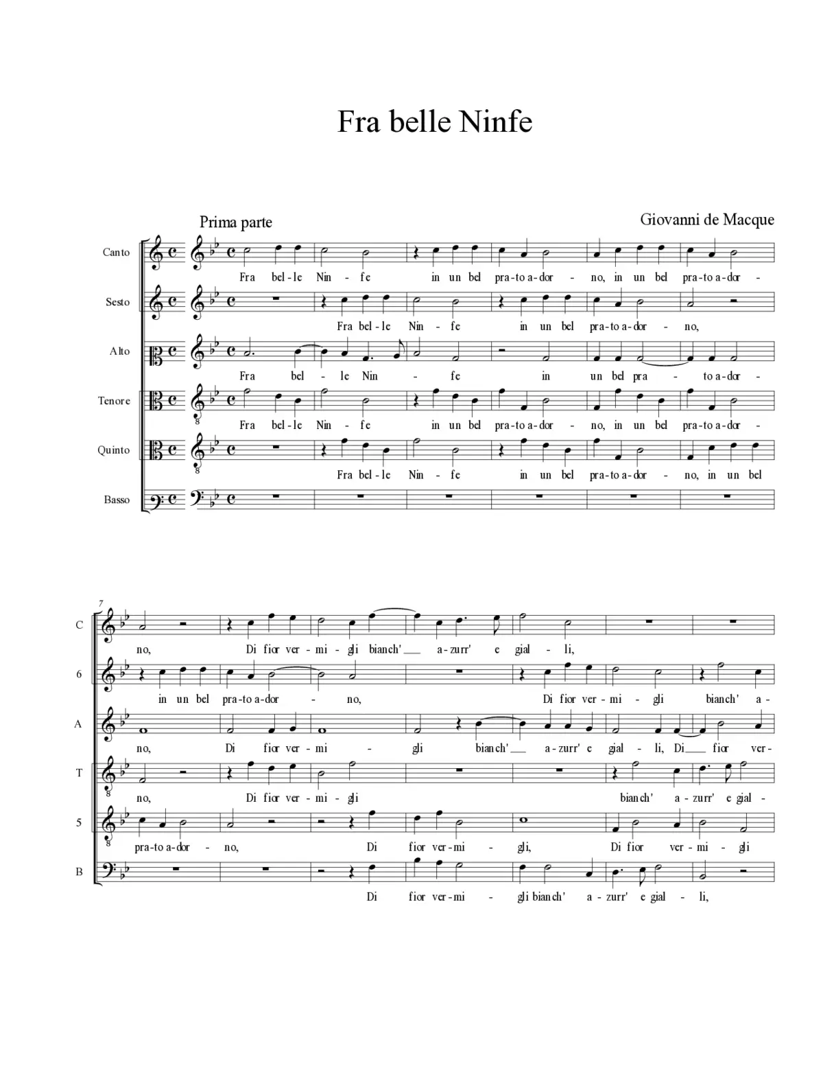 Fra belle Ninfe - Page 1