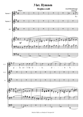 Drei lateinische Hymnen, Op. 96