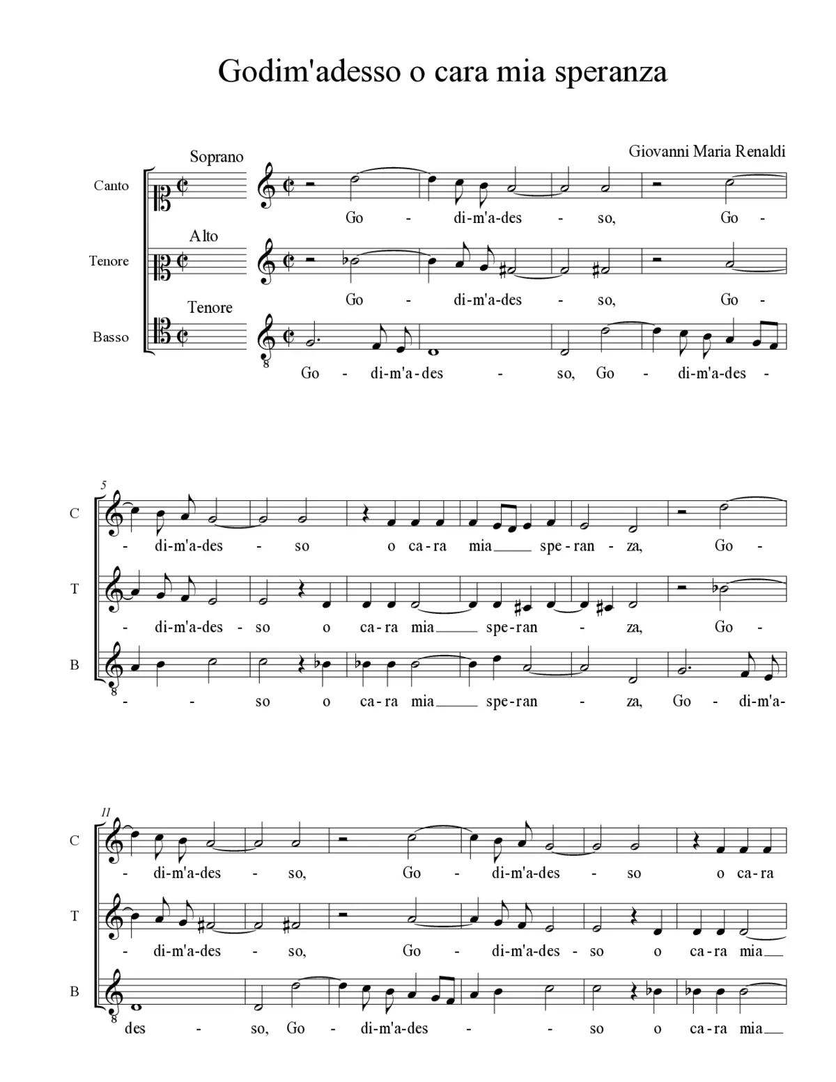Godim'adesso o cara mia speranza - Page 1