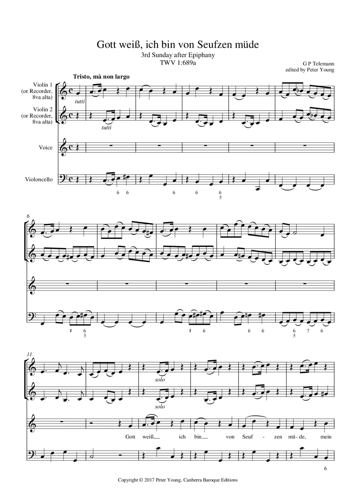 Gott weiß, ich bin von Seufzen müde - Page 1