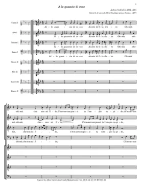 Alle guancie di rose, Dialogo à 8