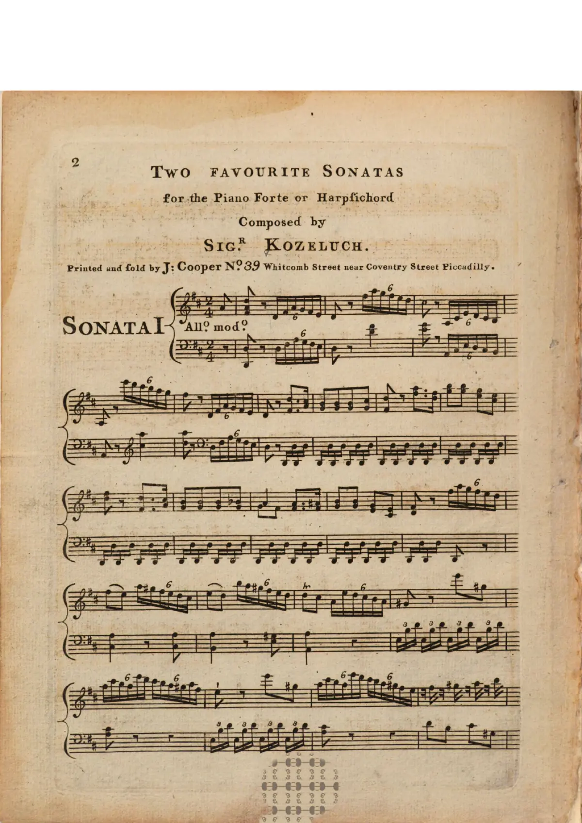 2 Keyboard Sonatas - Page 1