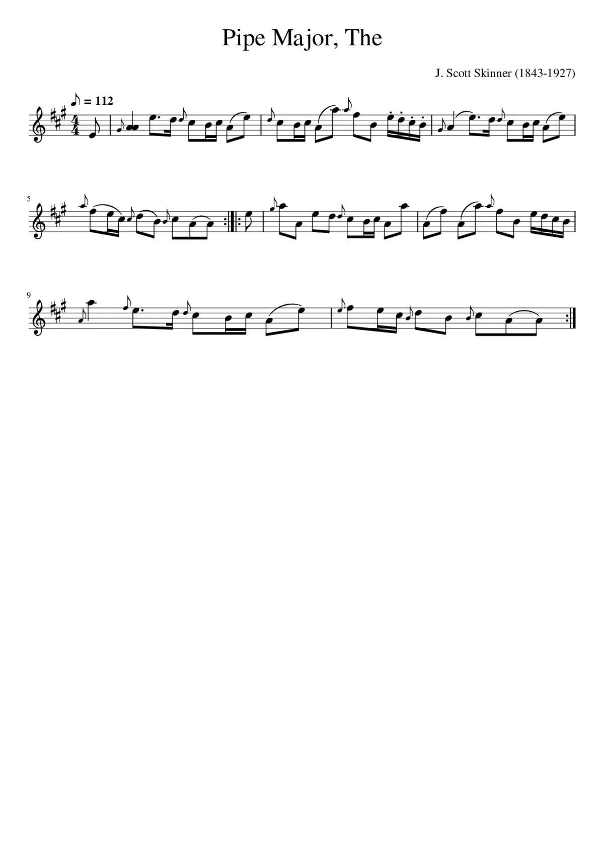 The Pipe Major - Page 1