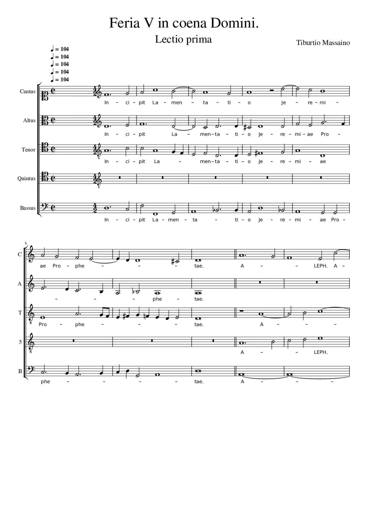 Feria V in coena Domini - Page 1