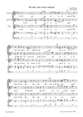 Ah me! Can every rumour