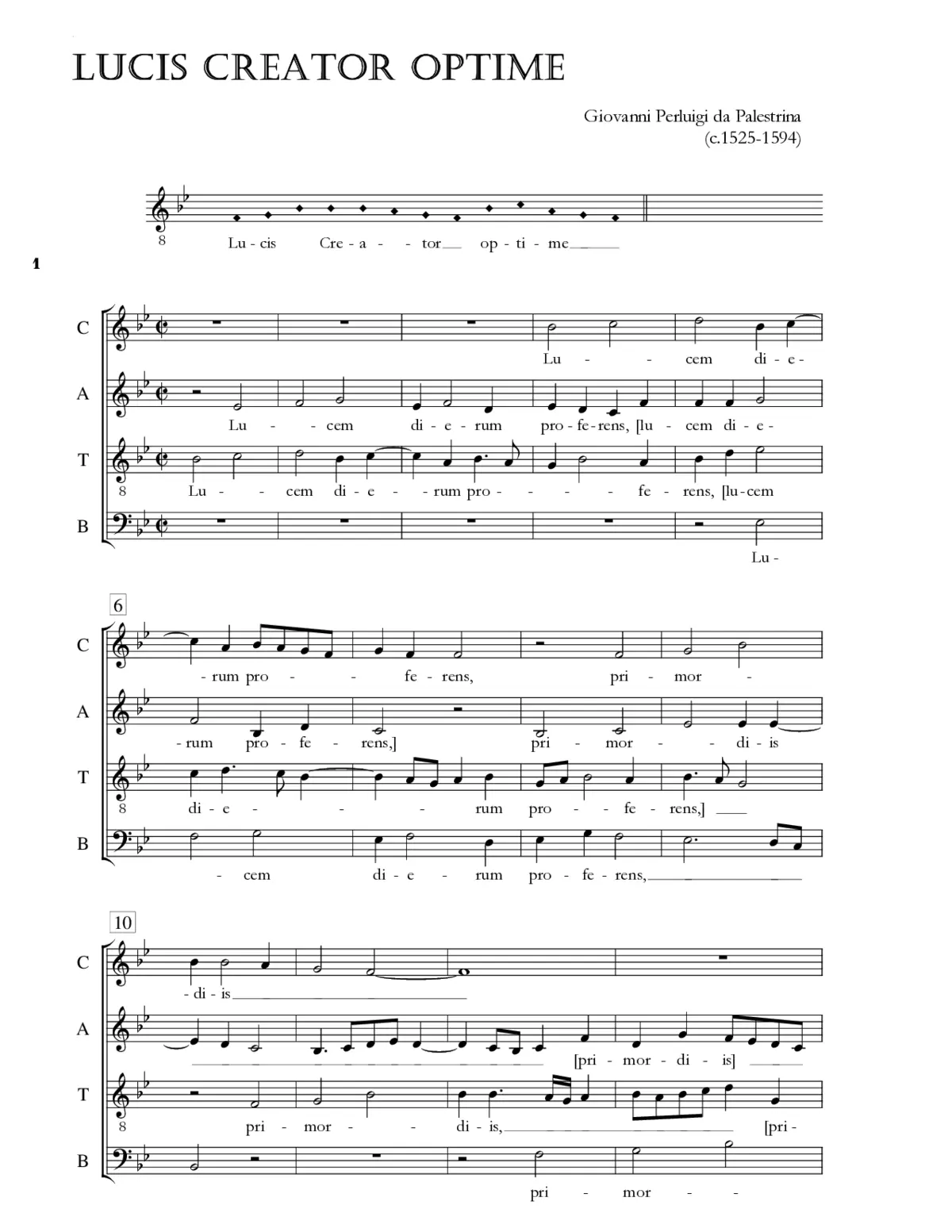 Lucis creator optime - Page 1
