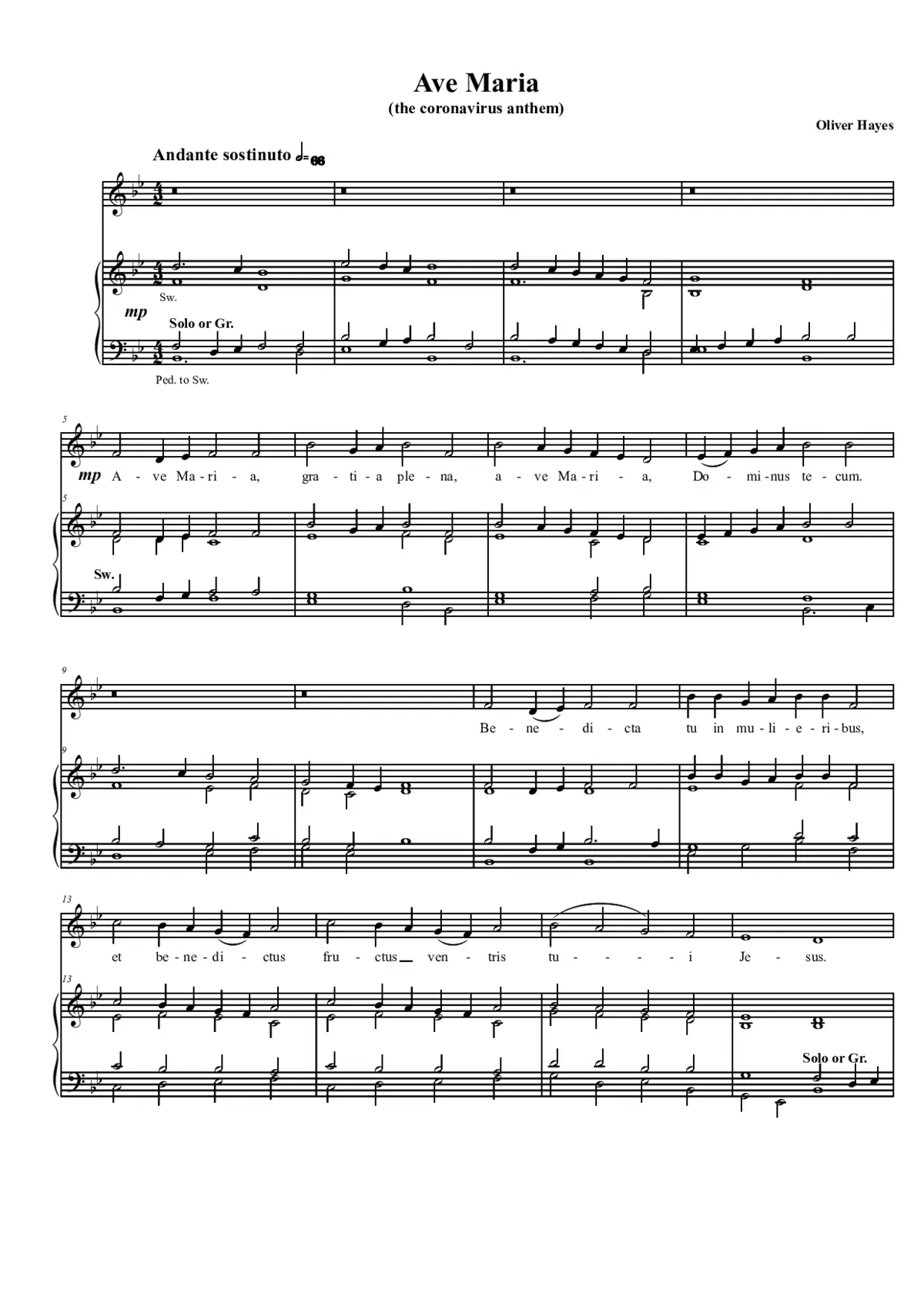 Ave Maria (coronavirus anthem) - Page 1