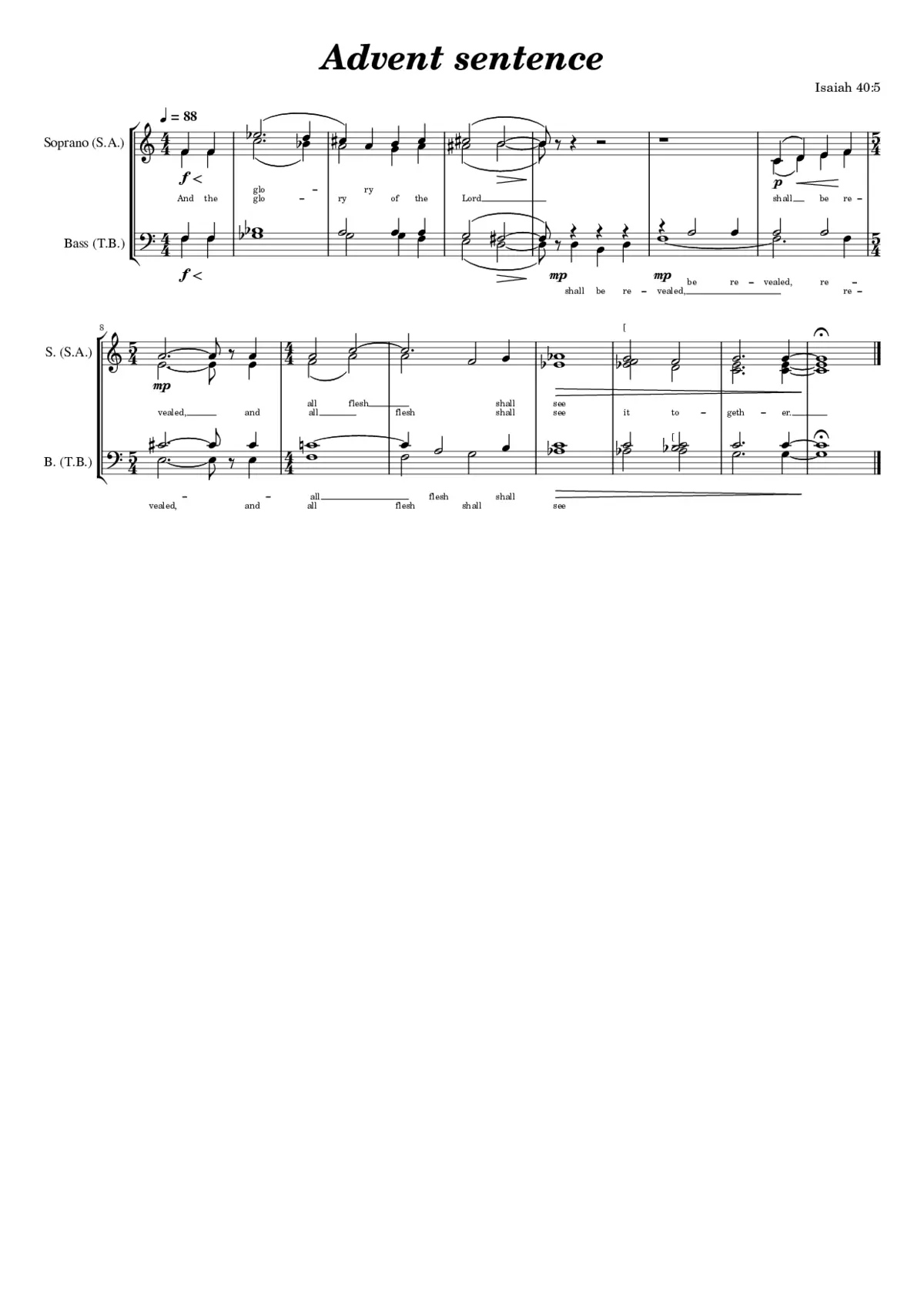 Advent Sentence - Page 1