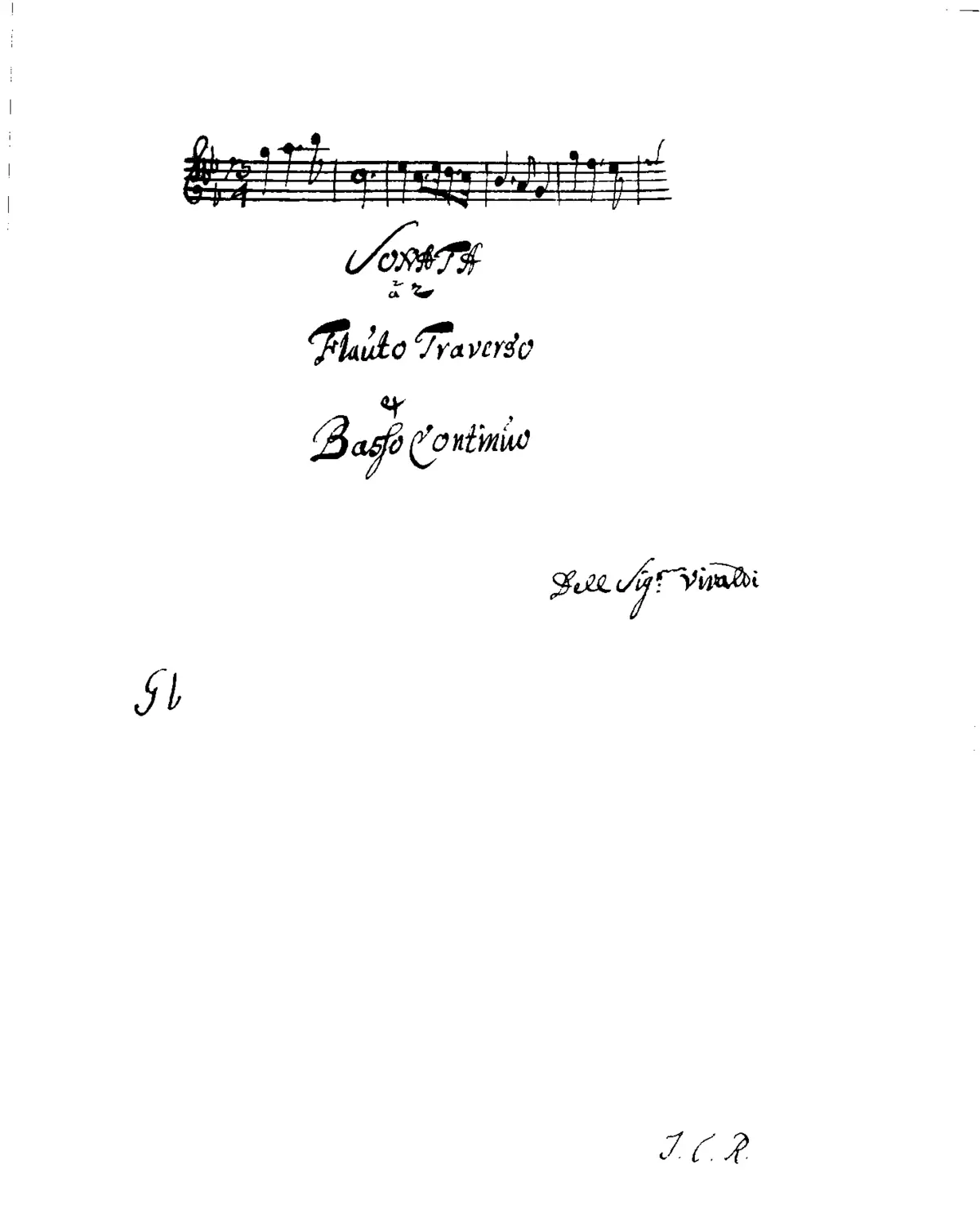 Flute Sonata in E minor - Page 1