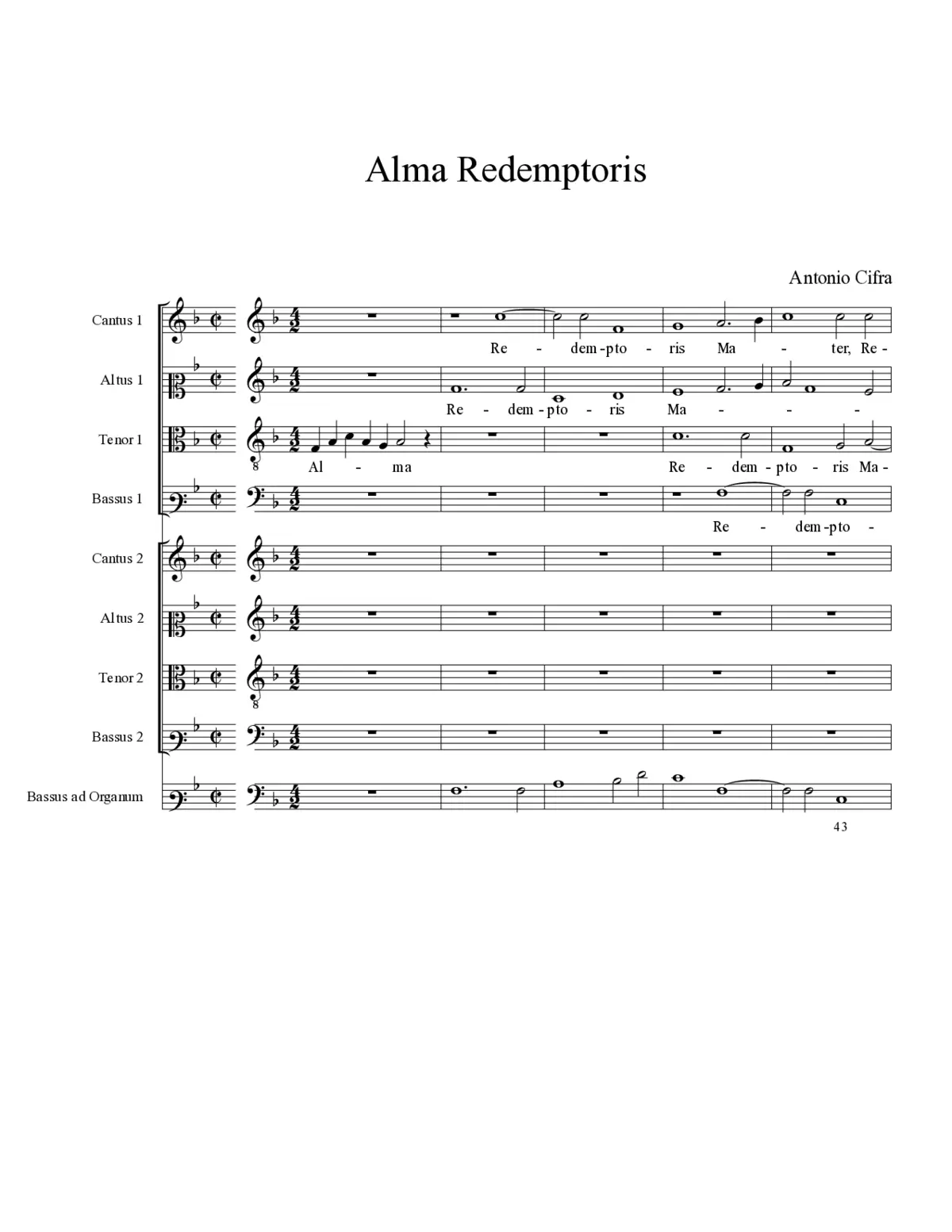 Alma Redemptoris - Page 1
