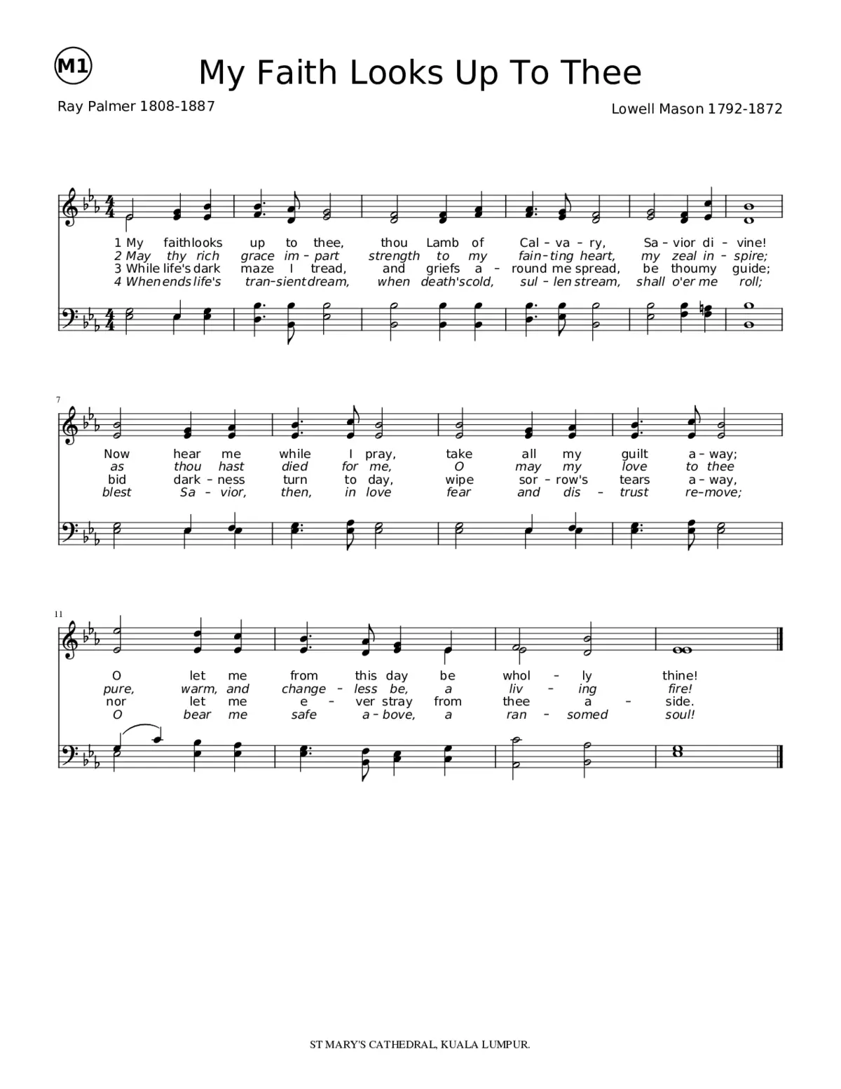 My Faith Looks Up To Thee - Page 1