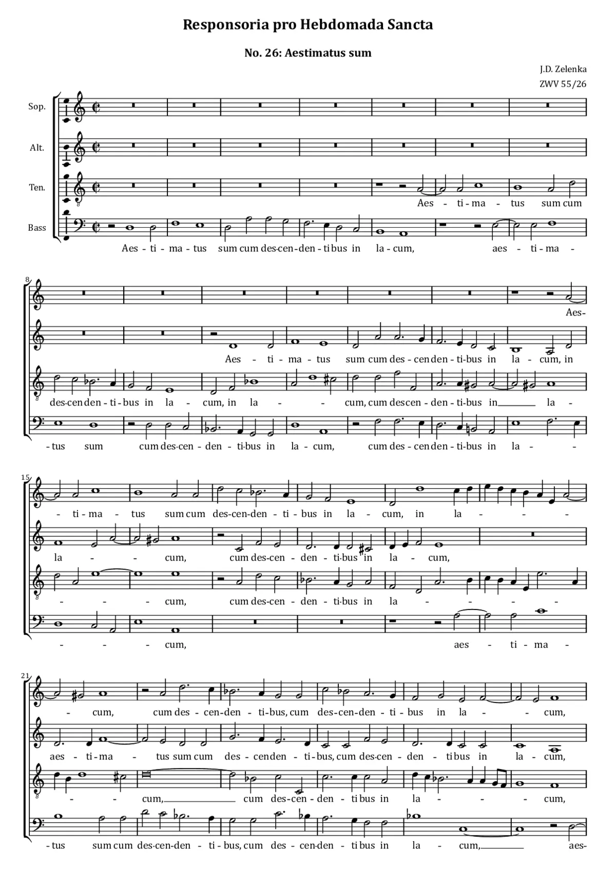 Aestimatus sum, ZWV 55:26 - Page 1