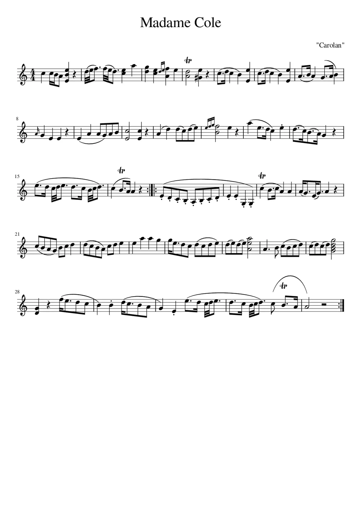 Madame Cole - Page 1