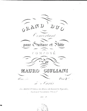 Grand Duo Concertant for Guitar and Flute