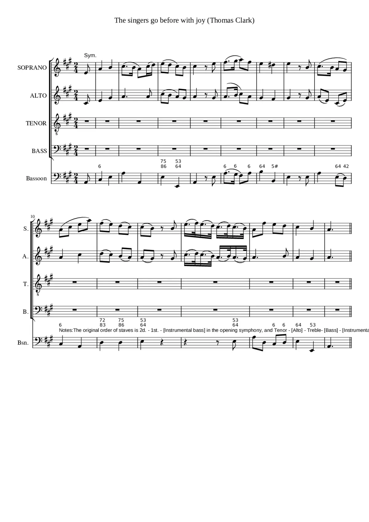 The singers go before with joy - Page 1