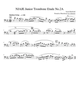 NJAJE Junior Trombone Etude No.2A