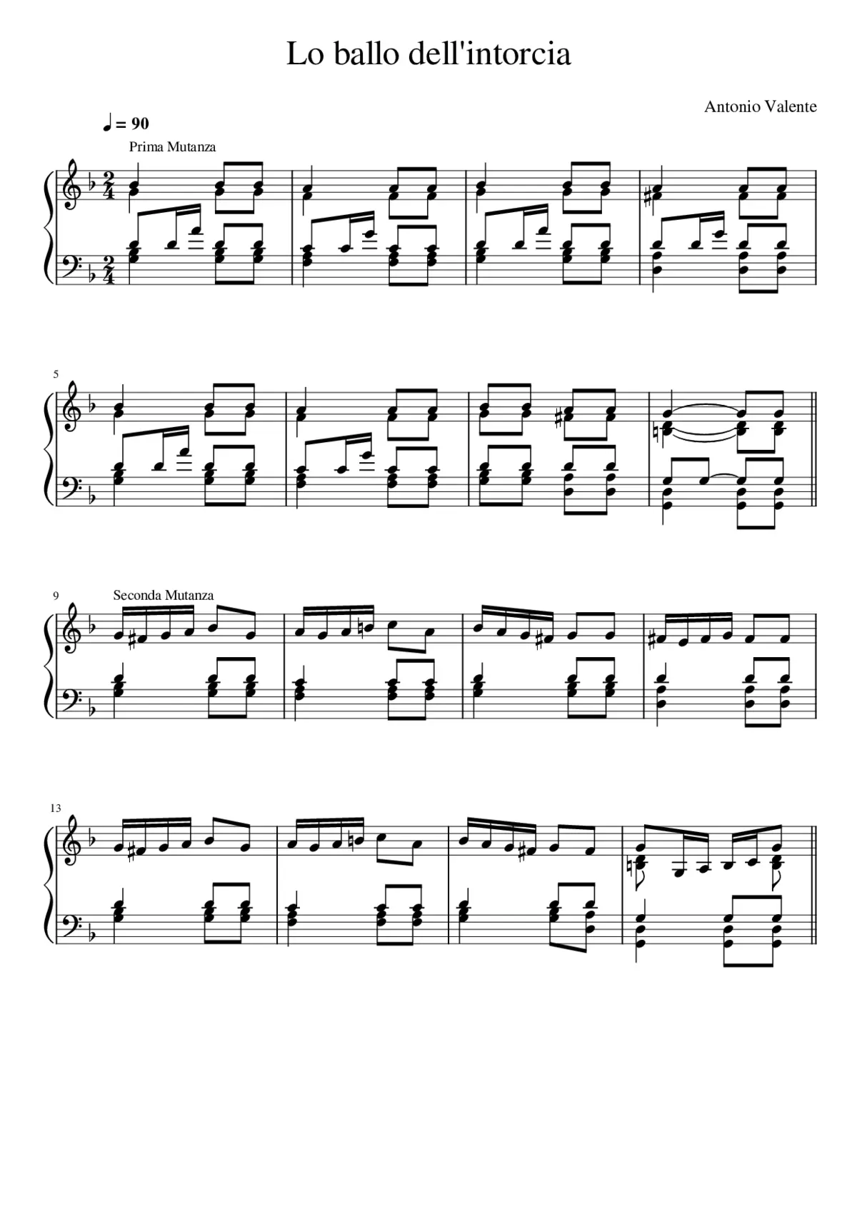 Lo ballo dell'intorcia - Page 1