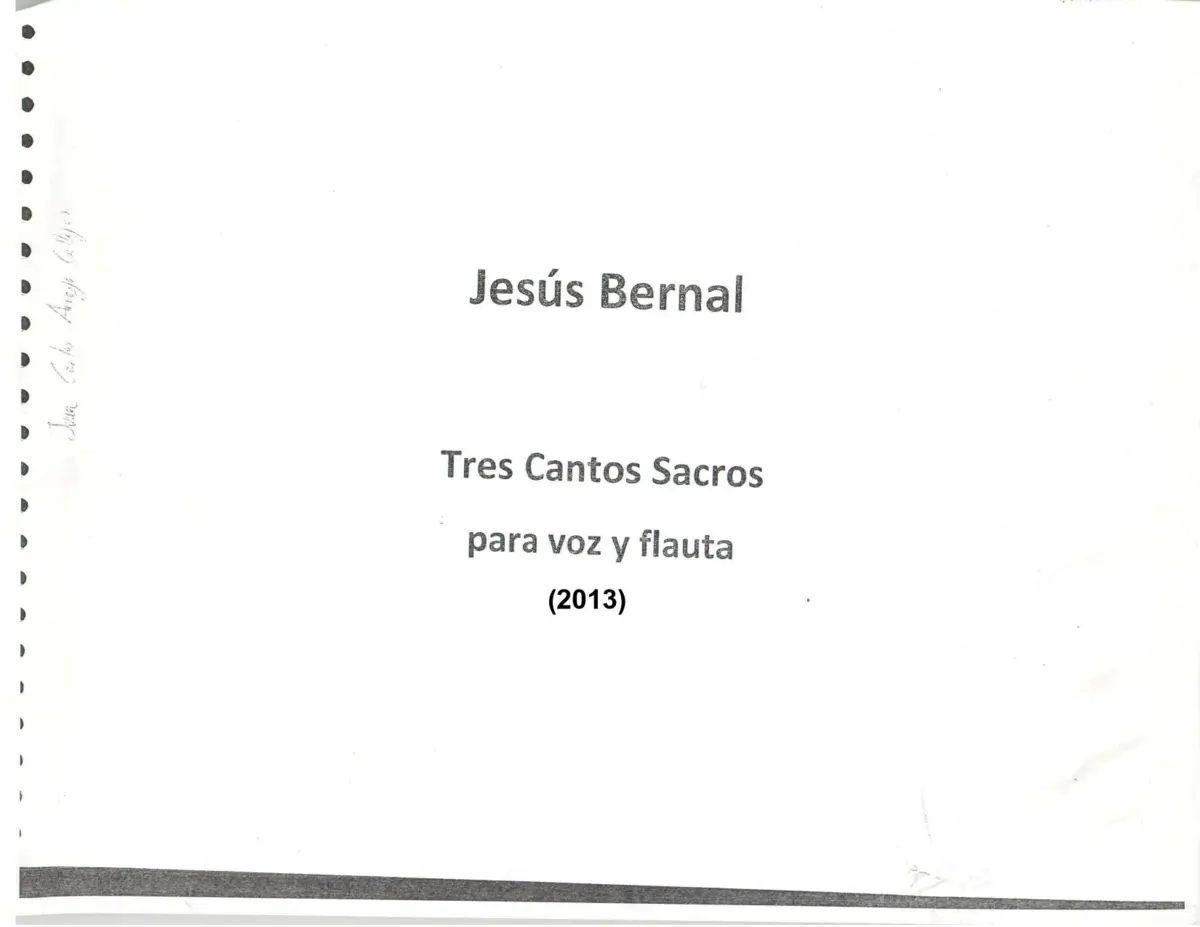 Tres cantos sacros - Page 1